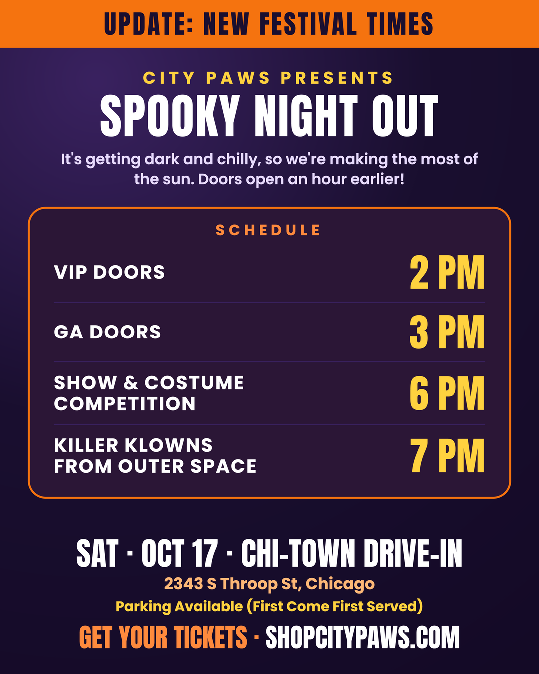 City Paws Spooky Night Out